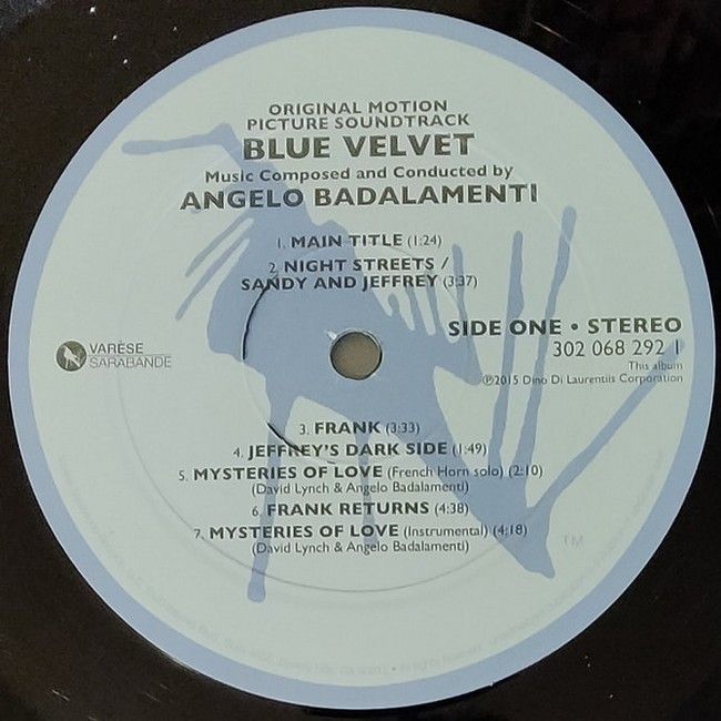 Angelo Badalamenti – Blue Velvet (Original Motion Picture Soundtrack) (LP, Album, Reissue, Vinyl)