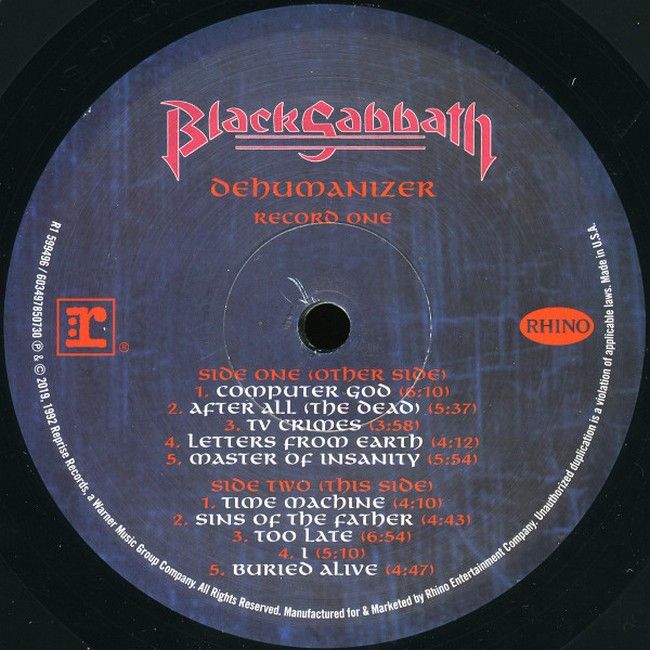 Black Sabbath – Dehumanizer (2LP, Deluxe Edition, Limited Edition, Gatefold, 180g, Vinyl)