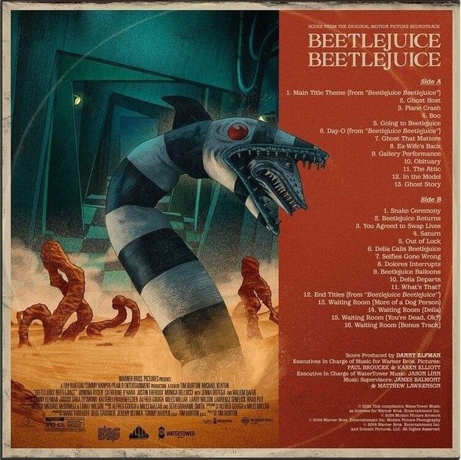 Danny Elfman – Beetlejuice Beetlejuice (LP, Album, Limited Edition, Purple & Pink Hand Poured Colored)