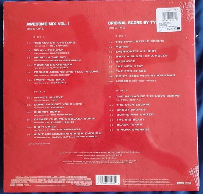 Various, Tyler Bates – Guardians Of The Galaxy (2LP, Compilation,Album, Red, Yellow Vinyl)