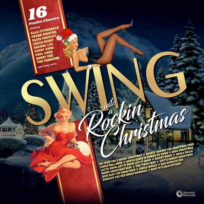 Various – Swing Into A Rockin Christmas (LP, Compilation, Limited Edition, Green Marble, 180 gram, Vinyl)