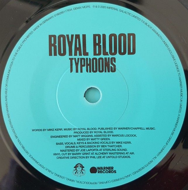 Royal Blood – Typhoons (45 RPM, Single Sided, Single, Etched, Limited Edition, Vinyl)