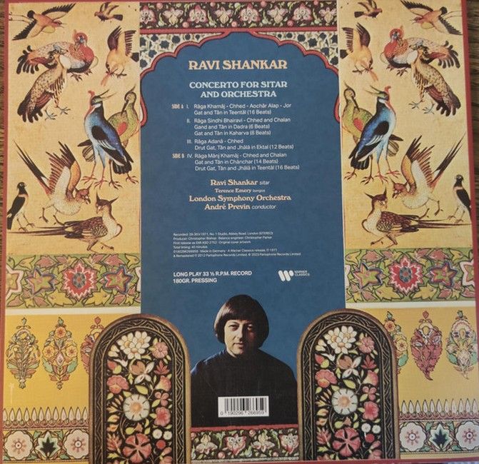Платівка Ravi Shankar & Andre Previn - London Symphony Orchestra – Concerto For Sitar & Orchestra|Раві Шанкар з Лондонським симфонічним оркестром під керівництвом Андре Превіна-Концерт для ситара з оркестром