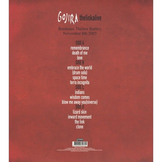 Gojira - The Link Alive (2LP, Deluxe Edition, Album)