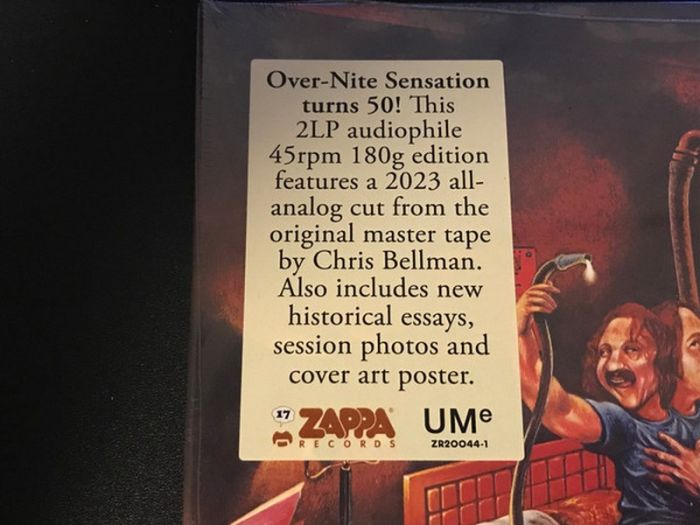 Frank Zappa – Over-nite Sensation (2LP, 45 RPM, Album, Remastered, Stereo, 50th Anniversary Edition, Vinyl)