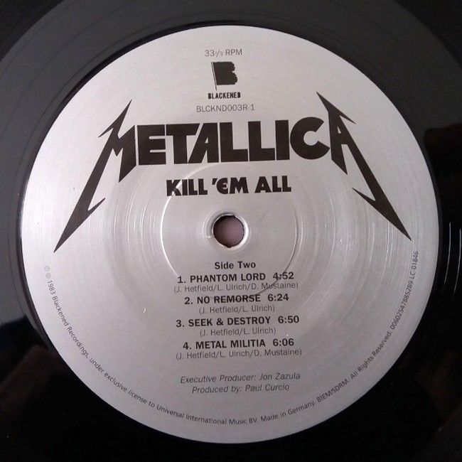 Metallica – Kill 'Em All (LP, Album, Reissue, Remastered, Vinyl)