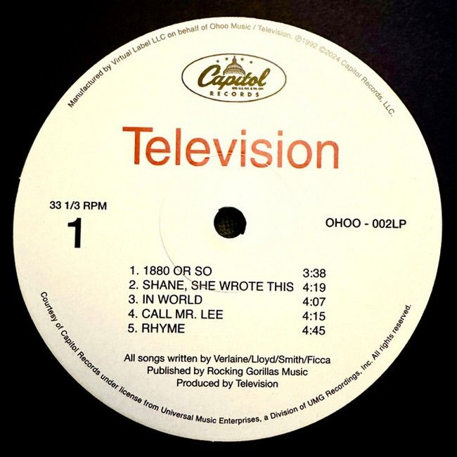 Television – Television (LP, Album, Reissue, Remastered, Vinyl)