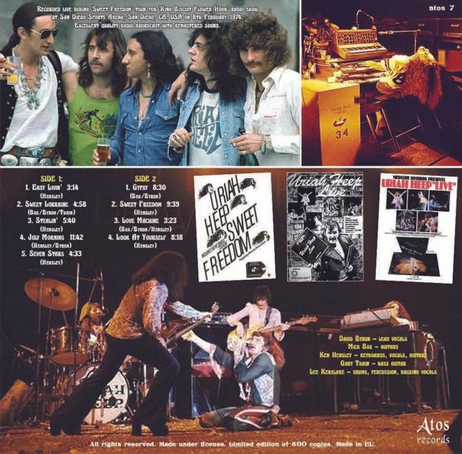 Uriah Heep – Live In San Diego 1974 (LP, Album, Limited Edition, Stereo)