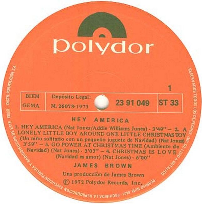 James Brown – Hey America It's Christmas (LP, Album)