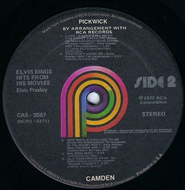 Платівка Elvis Presley - Elvis sings Hits From His Movies Vol.1 (Vinyl) | Елвіс Преслі