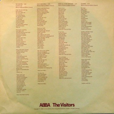 Платівка Abba - The Visitors|АББА - Відвідувачі