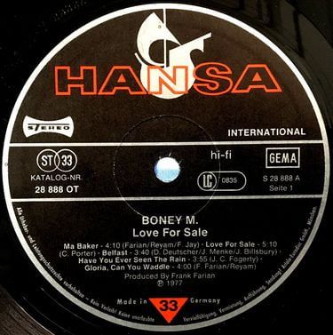 Платівка Boney M. - Love For Sale (Vinyl) | Боні М.