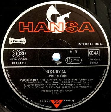 Платівка Boney M. - Love For Sale (Vinyl) | Боні М.