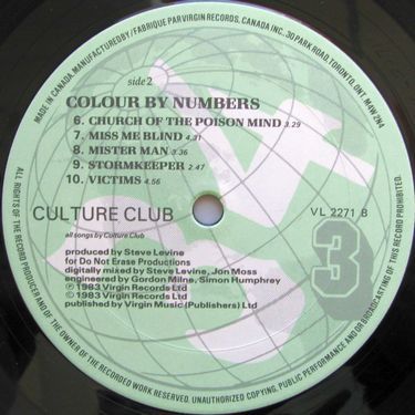 Culture Club - Colour By Numbers (Vinyl)