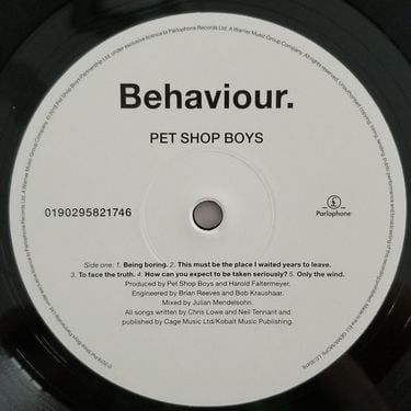 Платівка Pet Shop Boys - Behaviour|Пет Шоп Бойз-Поведінка