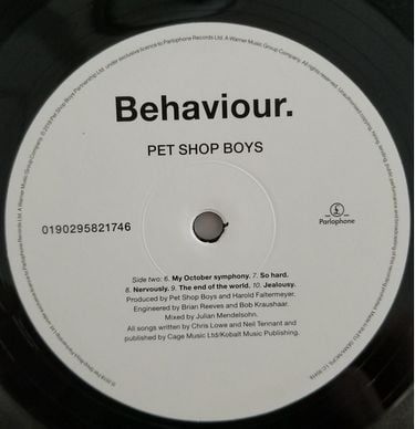 Платівка Pet Shop Boys - Behaviour|Пет Шоп Бойз-Поведінка