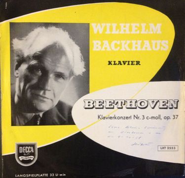 Wilhelm Backhaus, Beethoven - Klavierkonzert Nr. 3 C-Moll, Op. 37 (Vinyl)