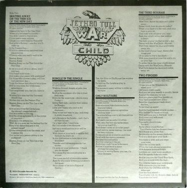 Платівка Jethro Tull - War Child (1st press) (Vinyl) | Джетро Тал