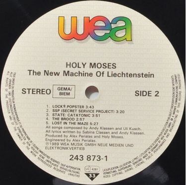 Holy Moses - The New Machine Of Lieghtenstein 