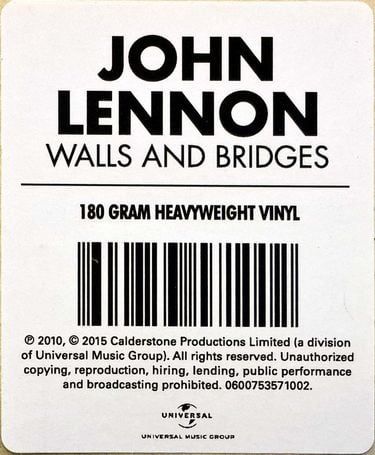 Платівка John Lennon - Walls And Bridges (Vinyl) VG+ Very Good+ | Джон Ленон