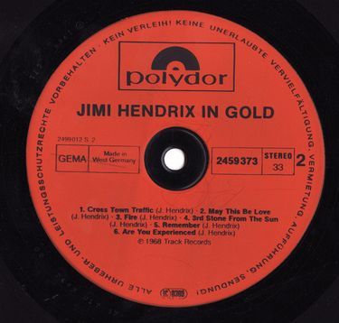 Платівка Джимі Хендрікс - У золоті | Jimi Hendrix - In Gold