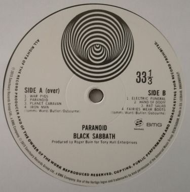 Платівка Блек Сабат | Black Sabbath - Paranoid