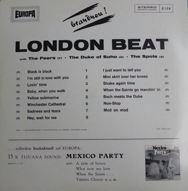 Платівка Various - LONDON BEAT with The Peers, The Duke of Soho, The Spots
