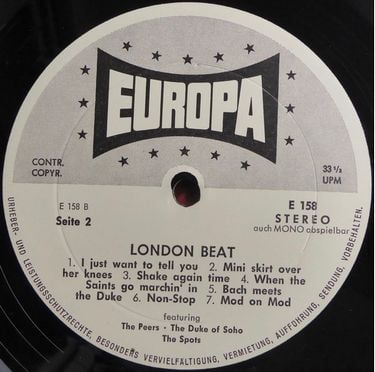 Платівка Various - LONDON BEAT with The Peers, The Duke of Soho, The Spots