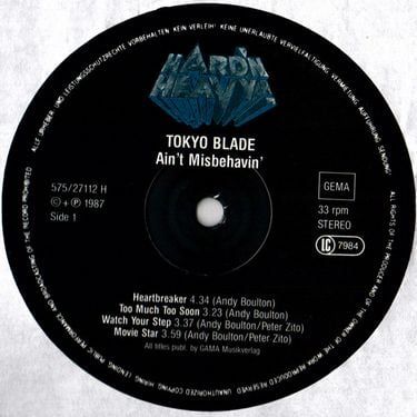 Tokyo Blade - Ain't Misbehavin' (Vinyl)