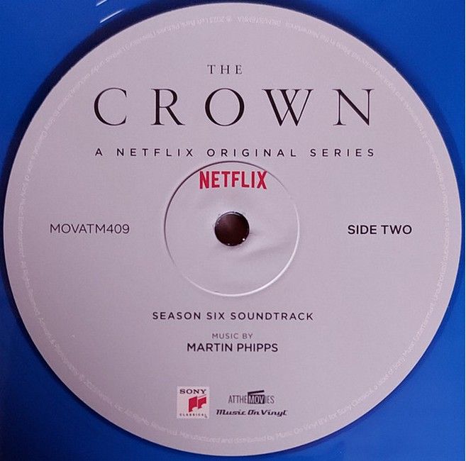 Martin Phipps – The Crown (Season Six Soundtrack) (LP, Album, Limited Edition, Numbered, Stereo, Blue [Royal Blue], 180 gram)