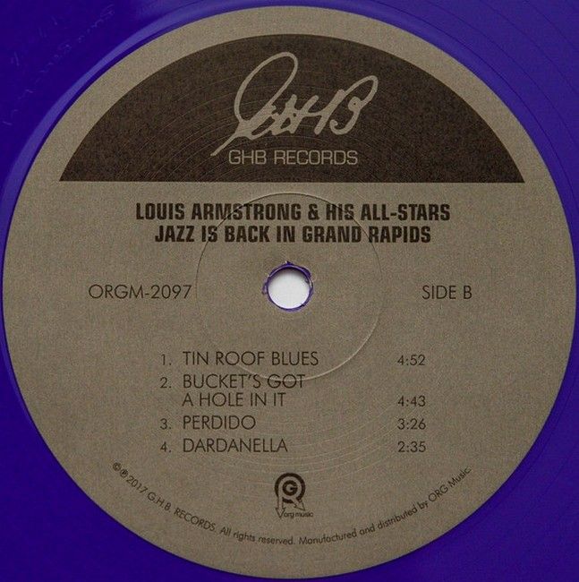 Louis Armstrong – Jazz Is Back In Grand Rapids (2LP, Album, Limited Edition, Reissue, Remastered, Purple Vinyl)