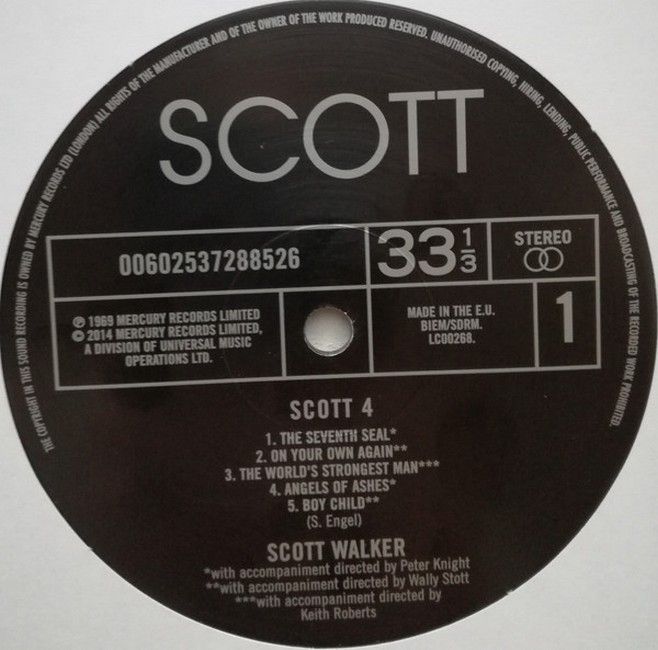 Scott Walker – Scott 4 (LP, Album, Reissue, Remastered, 180 Gram, Gatefold, Vinyl)