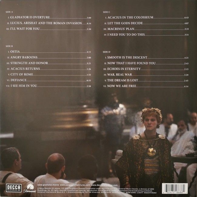 Harry Gregson-Williams – Gladiator II (Music From The Motion Picture) (2LP, Album, Transparant sand)