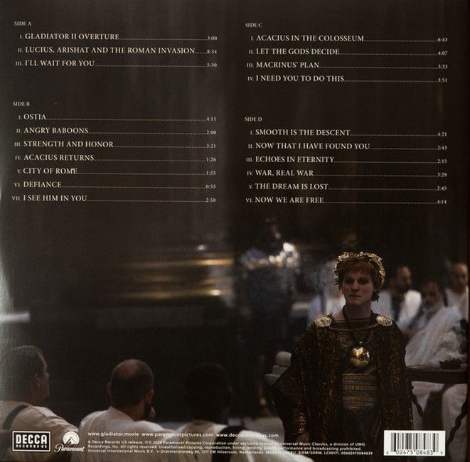 Harry Gregson-Williams – Gladiator II (Music From The Motion Picture) (2LP, Album, Gatefold)
