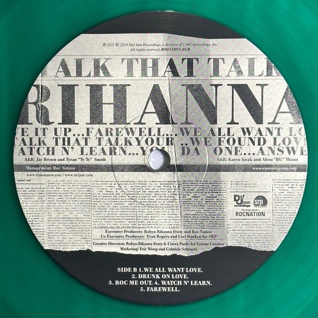 Rihanna – Talk That Talk (LP, Album, Limited Edition, Reissue, Green Emerald Translucent)