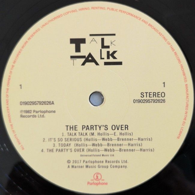 Talk Talk – The Party's Over (LP, Album, Reissue, Vinyl)