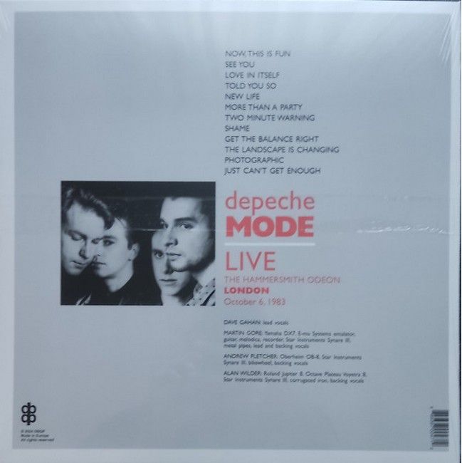 Depeche Mode – Live At The Hammersmith Odeon London October 6, 1983 (LP, Vinyl)