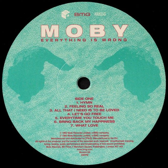 Moby – Everything Is Wrong (LP, Album, Limited Edition, Reissue, 180g, Vinyl)