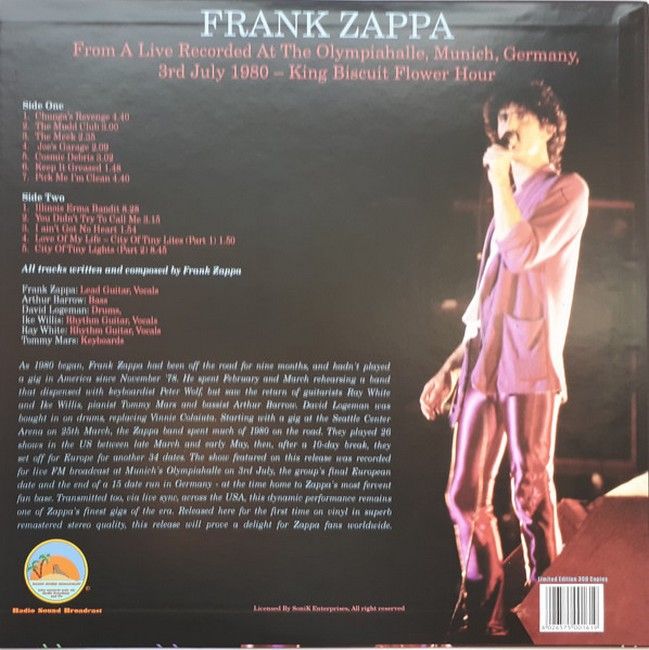 Frank Zappa – From A Live Recorded At The Olympiahalle (Colored Vinyl)
